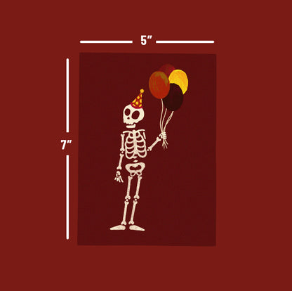 Skeleton Birthday Card